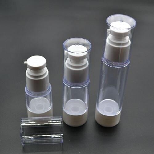 15ml 30ml 50ml 80ml 100ml vacuum pressure emulsion bottle with lotion pump on travelling cosmetic packaging Empty airless pump