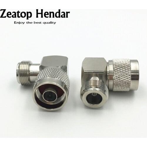 10Pcs Brass High Quality 90 Degree N Plug Male To N Female Jack RF Connector Right Angle N M/F Adapter