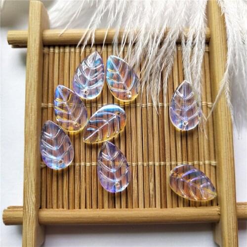 10pcs Czech Petals Lampwork Beads AB Gradient Color Glass Beads for Jewelry Making Bracelet Earring Handmade DIY Accessories