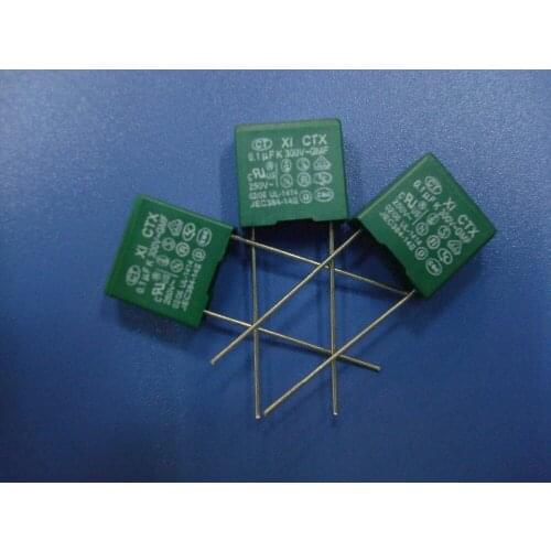 100% New and original CT X1 MKP 104K 300VAC 0.1UF 100N p10MM Short foot 5MM amperometric capacitance