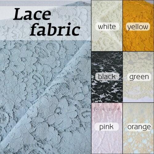 150x100cm Chic Lace Floral Embroidered Fabric Ribbon Lace Trim Wedding Dress Diy Garment Curtains Sewing Accessories