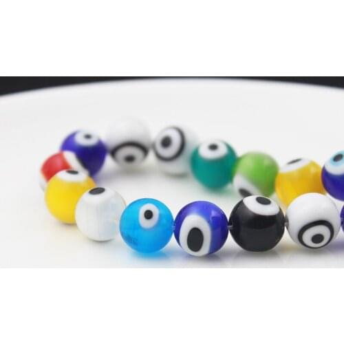 2020 fashion glass Wholesale 20 Pcs/Lot Mix Color Ceramics Charm Beads For Bracelet Jewelry DIY 10x10mm TRSB1002