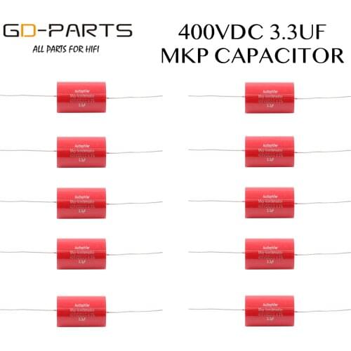 3.3uf 400VDC Axial Audiophiler MKP Coupling Capacitor Audio Grade For Tube Guitar AMP Speaker Crossover HIFI AUDIO DIY