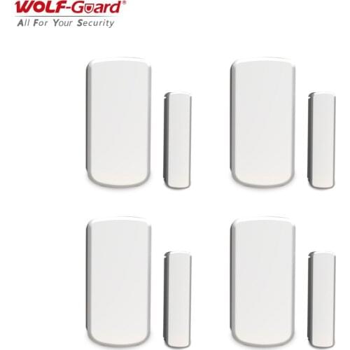 4Pcs Wolf-Guard Wireless Push-Pull Door Window Magnet Sensor Detector Stable Property for GSM Wifi Home Alarm Security System