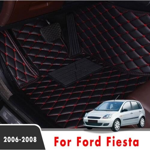 Car Floor Mats For Ford Fiesta 2008 2007 2006 Car Carpets Waterproof Custom Styling Auto Interior Accessories Foot Pads Covers