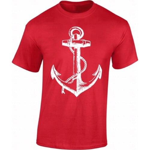 Tshirt Brand 2017 Short Sleeve Anchor T-shirt Sailor Nautical Ship Sea Beach sailer Pirate Cool Shirt