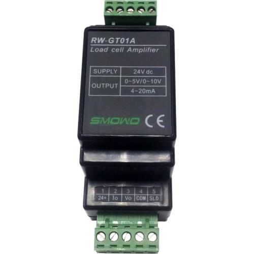 TZT RW-GT01A DIN Rail 4-20mA Sensor Load Cell Amplifier Transmitter Transducer Force Weight Measure