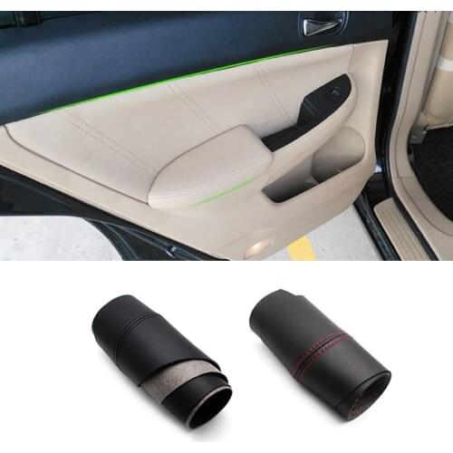 For Honda Accord 7th Gen 2003 2004 2005 2006 2007 4pcs Microfiber Leather Interior Door Armrest Panel Cover Protection Trim