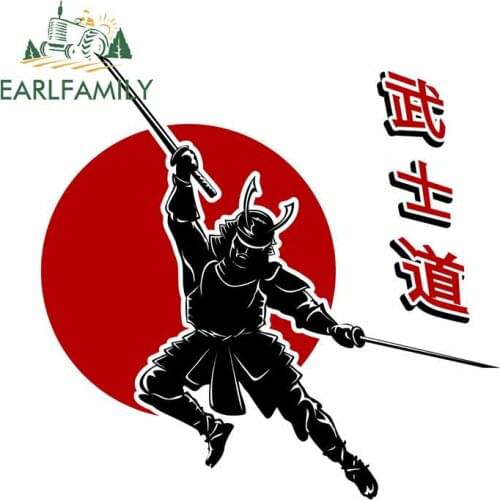 EARLFAMILY 13cm x 12.6cm for Samurai Logo Auto Car Stickers and Decals Motorcycle Car Occlusion Scratch Vinyl Car Wrap