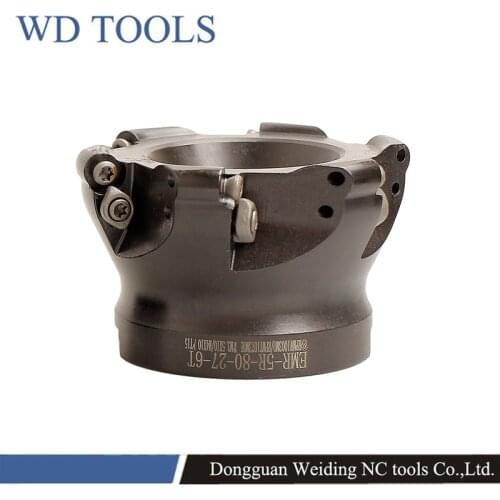 RPMW Round carbide Inserts face mill holder EMR 5R 6R 50 63 80 4T 5T 6T face milling cutter cnc milling tools