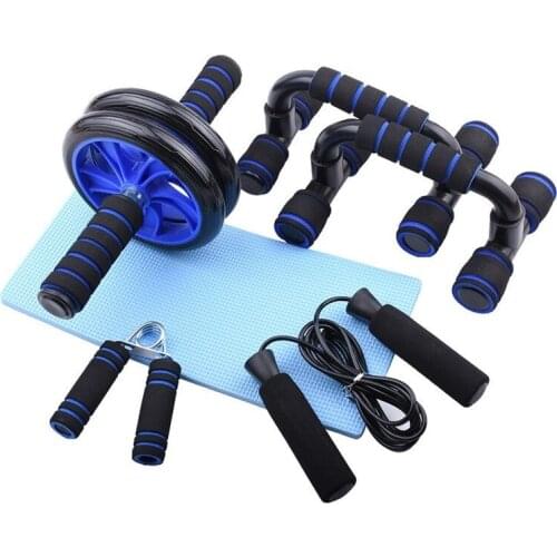 Abdominal Wheel Push-Up Bracket Skipping Rope 3-Piece Suit Combination Home Indoor Fitness Equipment