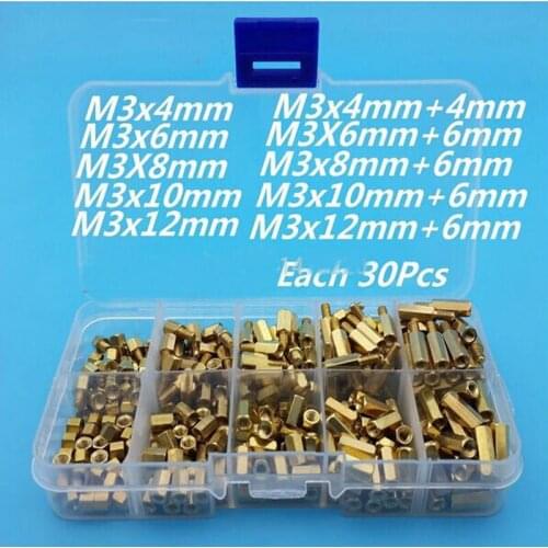 Copper pillar Hardware fastener M3 series 4mm 6mm 8mm 10mm 12mm