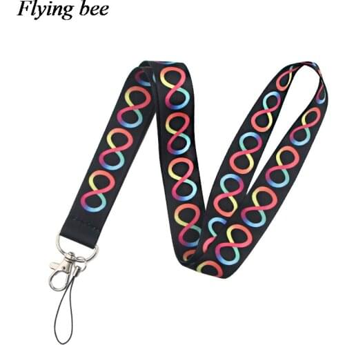Flyingbe Fashion phone lanyards fashion Lanyards Badge ID Cards Holders chain women charming necklace lanyard X0826