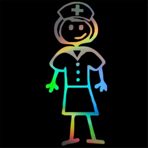 Cartoon Nurse Wall Home Glass Window Door Car Sticker Laptop Auto Truck