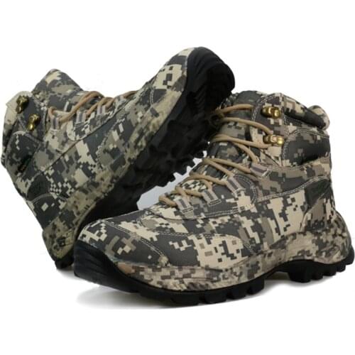Camouflage Outdoor Boots Men Platform Military Boots 2021 Jungle Field Combat Ankle Boot Man on Foot Hiking Boot Botas Hombre