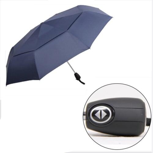 Man Automatic Umbrella Double Layer Windproof Umbrella Rain Women Sun Rain Folding Male Business Umbrella Auto Car Guarda Chuva