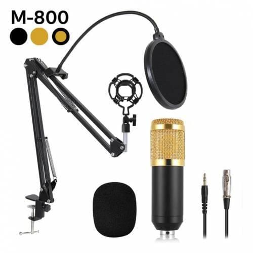 Music DJ M-800 Microphone-Stand-Front Panel