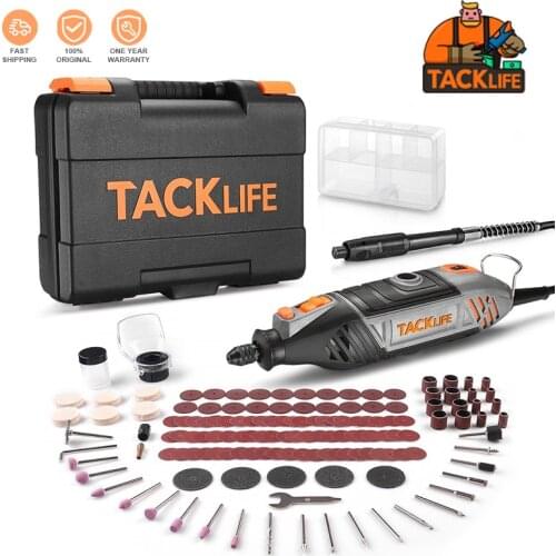TACKLIFE RTSL50AC Rotary Tool Kit 135W Powerful Motor With Variable Speed 150pcs Fitting MultiPro Keyless Chuck&Flex Shaft