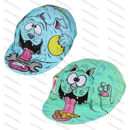 New Cartoon Summer Blue Green Dog Cycling Cap Men&Women Bike Classic Hat