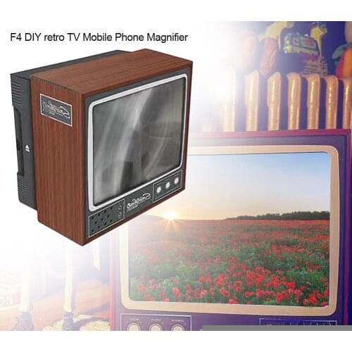 New DIY Gift Toy Mobile Phone Video Amplifier F4 Innovative DIY Retro Small TV Mobile Phone Screen HD Magnifying Glass