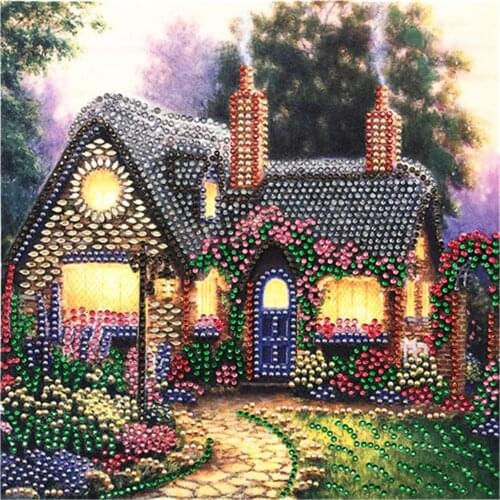 Landscape House DIY Cross Stitch Embroidery 11CT Kits Craft Needlework Set Printed Canvas Cotton Thread Home Wholesale