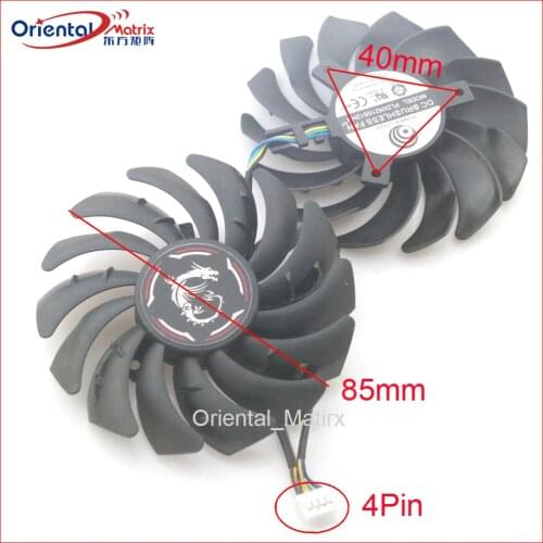 PLD09210S12HH 85mm 12V 0.40A 4Pin VGA Fan For MSI GTX1650 1660 1660Ti GAMING/X Video Graphics Card Cooler Cooling Fan