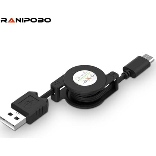 Ranipobo 2.4A Fast Charging Spring Cable For Samsung Xiaomi Huawei Type C Micro USB Spring Cord Phone Charging Car Charging Sync