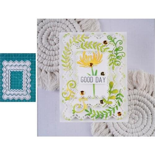 InLoveArts Lace Rectangle Metal Cutting Dies DIY Craft Scrapbooking Embossed Paper Card Album Template Stencil Frame Dies Cut