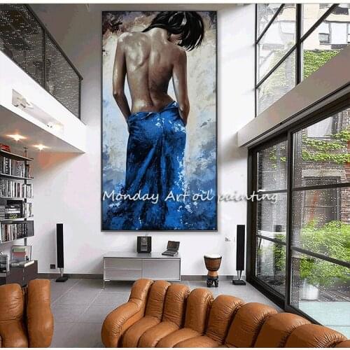 Hand painted sexy gril oil painting Canvas Paintings For Living Room Wall Art Beautiful Girl home Decoration wall art Paintings