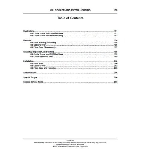 International Truck Engine Family NAVISTAR MAXXFORCE Diagnostic & Service Manuals