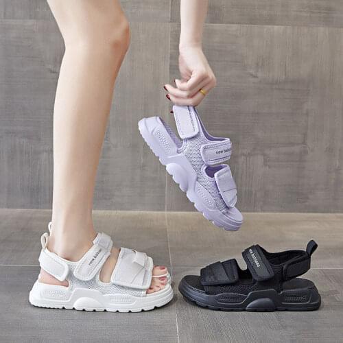 2021 Summer Beach Outdoor Sandals For Women Hook Platform Sandals Women Street Style Flat Shoes Woman Sports