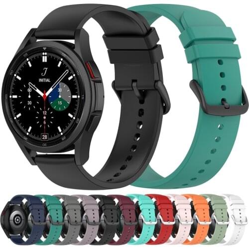 For Samsung galaxy watch 3 4 40mm 44mm Classic 42mm 46mm Strap Silicone Wristband Sport Bracelet Watchband 20/22mm Watch Band