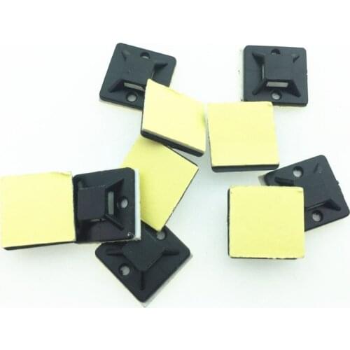 STARPAD For Car Mounting Wiring Fixing Plate Self-adhesive Cable Tie Mounting Positioning Plate Suction Cup 20*20 50pcs