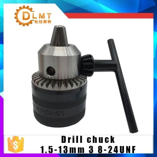 1.5-13mm Keyed Drill Chuck 3/8" 24UNF with Key