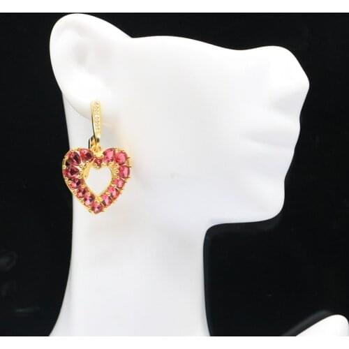 31x16mm 2020 SheCrown Created Dark London Blue Topaz For Women Daily Wear Silver Earrings