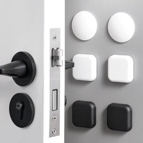 1 PC Round/Square Silicone Self Adhesive Mute Door Stopper Wall Protector Door Handle Bumper Guard Furniture Anti-crash Pad