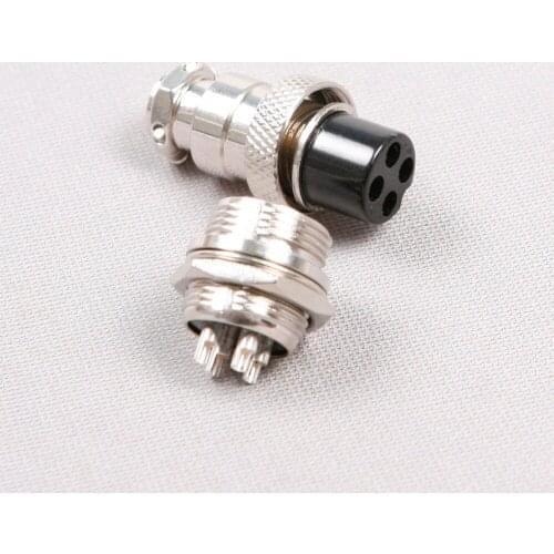 Professional 2Pcs Top Quality GX16-4Pin 16mm Male & Female Wire Panel Connector Circular Aviation Socket Plug Connector Hot Sale