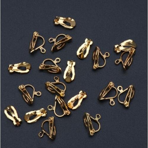 20Pcs Clip-on Earring Converter with Easy Open Loop DIY Earrings Jewelry Finding U2JF