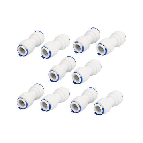 3/8" Tube to 3/8" Tube Push Fit Straight Quick Connect 10pcs for RO Water System