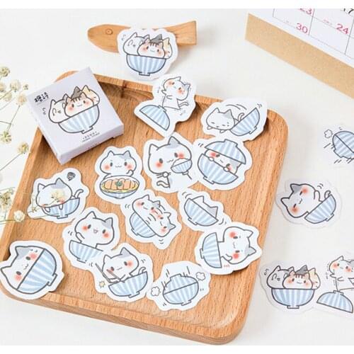 45Pcs/lot Cute Cat Stationery Stickers Scrapbooking DIY Diary Sticky Notes Abums Photo Decoration Accessories