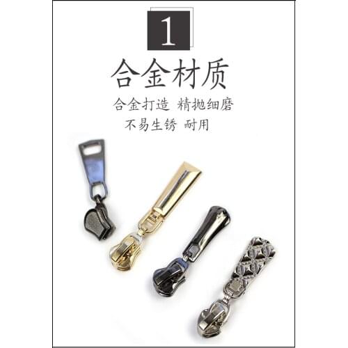 3#5# 8#resin metal zipper sliders accessories childrens down jacket pants clothes 5pcs