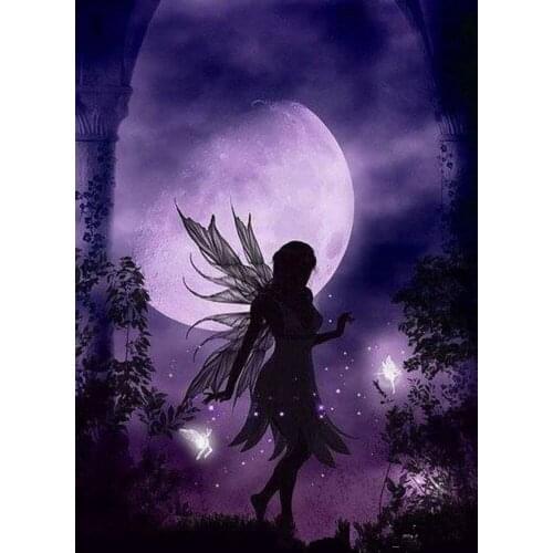 5D DIY Diamond Painting Dragonfly Fairy Full Square/Round Art Pictures 3D Embroidery Mosaic Cross Stich Kit Stickers Decor DF557