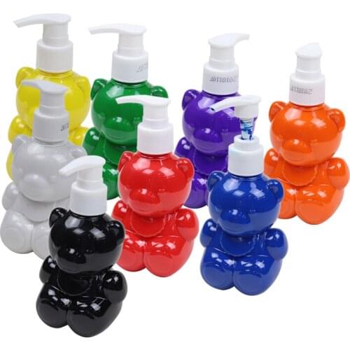 8 Colors Cartoon bear DIY Finger Print Safe Non-toxic Washable For Children Early Educational Painting Drawing Pigment Art Gifts