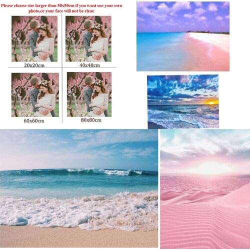 Diamond Painting Landscape 5D Diy Sea Tide Square Diamond Round Diamond Full Diamond Custom Cross Stitc Mosaic Home Decora