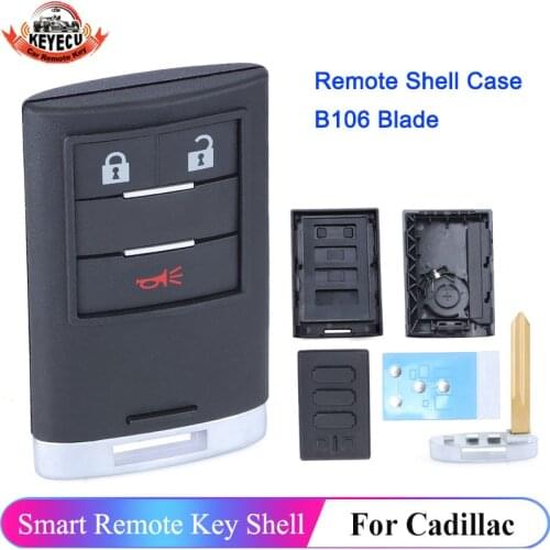 KEYECU Remote Key Shell Case 2+1 Button Fob for Cadillac XLR for Chevrolet Corvette
