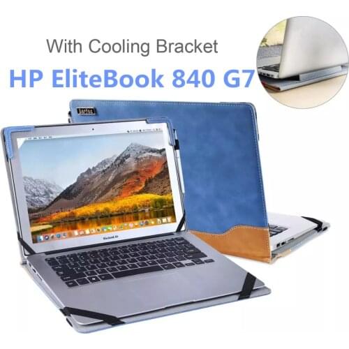 Stand Case for HP EliteBook 840 G7 14 inch Laptop Zhan 66 Pro 14 G4 Cover Protective Sleeve PU Leather Skin Business Bag
