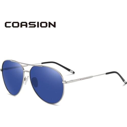 COASION Brand Retro Pilot Polarized Sunglasses Men Women Luxury Designer Metal Frame Anti-Glare Sun Glasses for Driving CA1575
