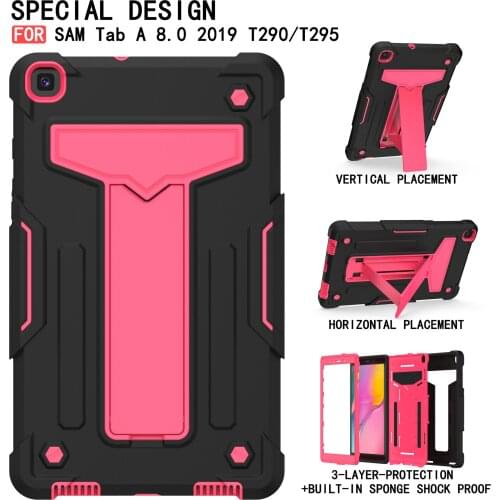For Samsung SM-T290 case 8.0"inch T290 T295 Silicon shockproof tablet Stand Capa Cover for Samsung Galaxy Tab A 8.0(2019)SM-T290