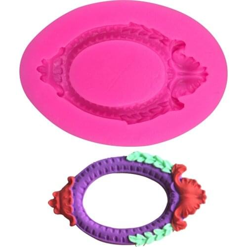 Photo frame Shape fondant silicone mold for kitchen chocolate pastry candy Clay making form de silicone para soap tools 0217