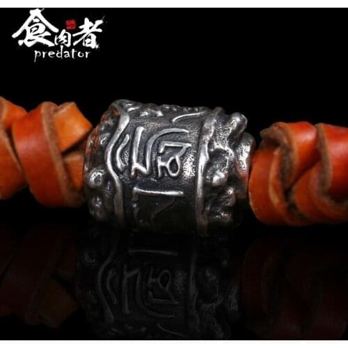 Predator S925 silver Tashidler knife EDC bead umbrella rope multi-tool outdoor camping knife Gadgets Pendant